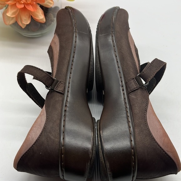 NAOT pink Brown Suede Maryjane with half circle embroidery Sz 40. MCL1014A - Picture 5 of 11